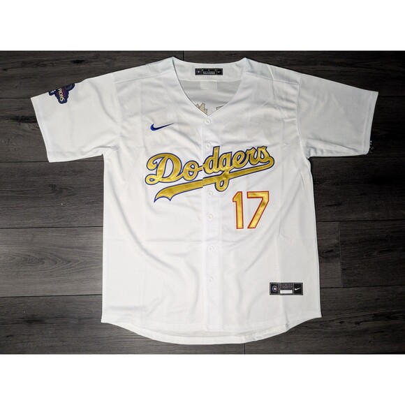 Los Angeles Dodgers Other - Shohei Ohtani 17 Los Angeles Dodger GOLD 2024 World Series  Kanji Jersey Medium